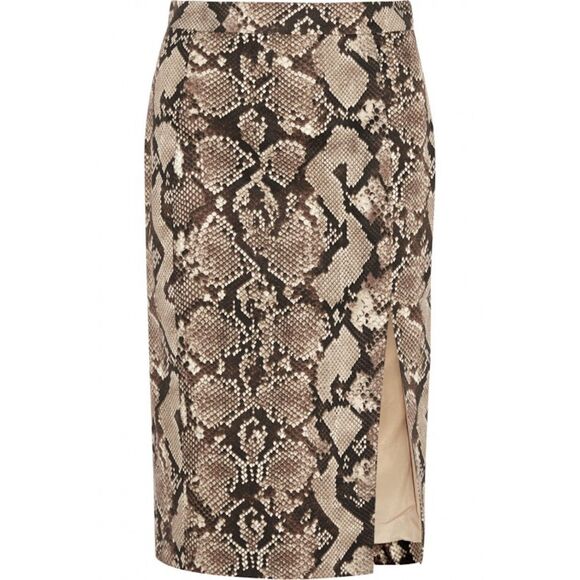 Altuzzara 4 Target Python Print Stretch Cotton Twill Side Slit Pencil Skirt Sz 4 - Picture 2 of 8